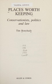 Cover of Places worth keeping by Tim Bonyhady