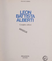Front cover of Leon Battista Alberti by Borsi, Franco.