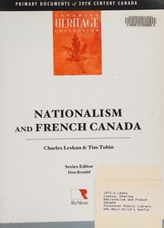 Cover of Nationalism and French Canada by Charles Leskun
