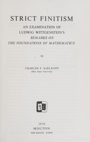Front cover of Strict finitism by Charles F. Kielkopf