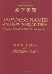 Front cover of Japanese Names and How to Read Them by H. Inada