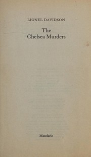 Front cover of The Chelsea murders by Lionel Davidson