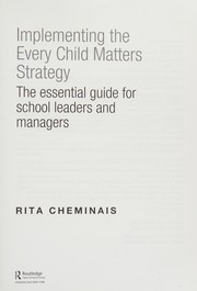 Cover of Implementing the every child matters strategy by Rita Cheminais