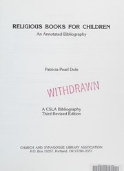 Front cover of Religious books for children by Patricia Pearl Dole