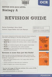 Cover of Pearson REVISE OCR AS/a Level Biology Revision Guide by Kayan Parker