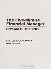 Cover of The five-minute financial manager by Bryan E. Milling