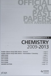 Cover of SQA Past Papers 2013 Intermediate 1 Chemistry by SQA Past Papers Staff