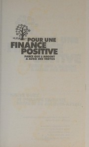 Front cover of Pour une finance positive by Hervé Guez