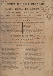 Cover of El fenix de los criados, o, María Teresa de Austria by Luciano Francisco Comella