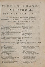 Cover of Pedro el grande, czar de Moscivia by Luciano Francisco Comella