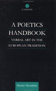 Cover of A Poetics Handbook by Daniel Abondolo