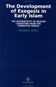 Front cover of The development of exegesis in early Islam by Herbert Berg