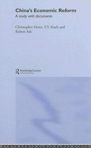 Cover of China's economic reform by Christopher Howe
