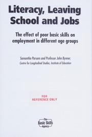 Front cover of Literacy, leaving school and jobs by Samantha Parsons