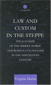 Front cover of Law and Custom in the Steppe by Virginia Martin