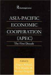 Cover of Asia-Pacific Economic Cooperation (APEC): The First Decade (English-Language Series of the Institute of Asian Affairs, H) by Jürgen Rüland