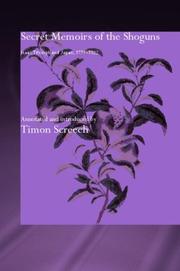 Front cover of Secret memoirs of the shoguns by Timon Screech