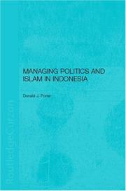 Cover of Managing politics and Islam in Indonesia by Porter, Donald J.