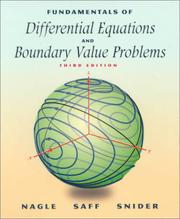 Front cover of Fundamentals of differential equations and boundary value problems by R. Kent Nagle