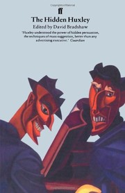 Front cover of The hidden Huxley by Aldous Huxley