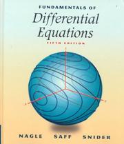 Cover of Fundamentals of differential equations by R. Kent Nagle