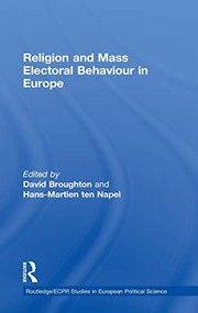 Front cover of Religion and mass electoral behaviour in Europe by David Broughton