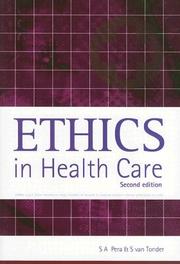 Front cover of Ethics in health care by Professor S. Van Tonder