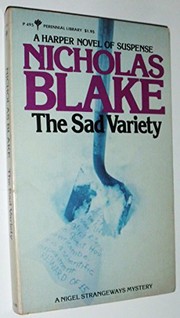 Front cover of The sad variety by Cecil Day-Lewis