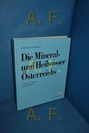 Front cover of Die Mineral- und Heilwässer Österreichs by Josef Zötl