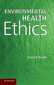 Cover of Environmental health ethics by David B. Resnik