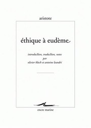 Cover of Ethique à Eudème by Aristotle