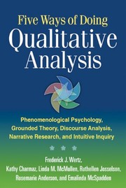 Cover of Five Ways of Doing Qualitative Analysis by Frederick J. Wertz