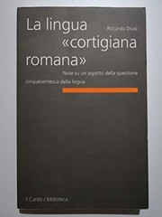 Front cover of La lingua "cortigiana romana" by Riccardo Drusi