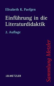Front cover of Einführung in die Literaturdidaktik by Elisabeth Katharina Paefgen