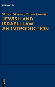 Front cover of Jewish and Israeli Law - an Introduction by Shimon Shetreet