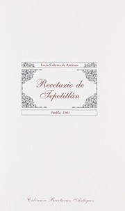 Front cover of Recetario de Tepetitlán by Lucía Cabrera de Azcárate