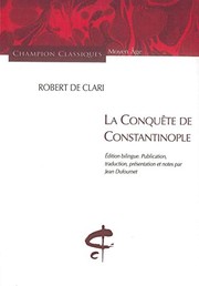 Cover of La conquête de Constantinople by Robert de Clari