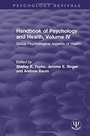 Cover of Handbook of Psychology and Health, Volume IV by Shelley E. Taylor