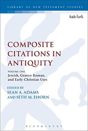 Front cover of Composite citations in antiquity by Sean A. Adams