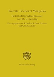 Front cover of Tractata Tibetica et Mongolica by Klaus Sagaster