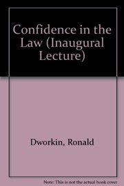 Cover of Confidence in the law by Gerald Dworkin