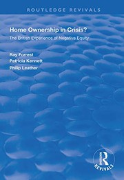 Front cover of Home Ownership in Crisis? by Ray Forrest