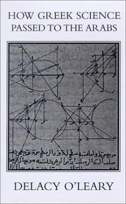 Cover of How Greek science passed to the Arabs by De Lacy O'Leary