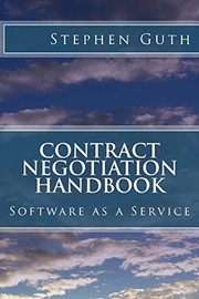 Cover of Contract Negotiation Handbook by Stephen Guth