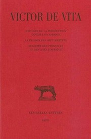 Front cover of Histoire de la persécution vandale en Afrique by Saint Victor, Bishop of Vita