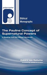 Front cover of Pauline Concept of Supernatural Powers by Kabiro wa Gatumu