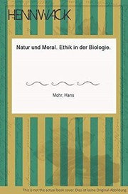 Front cover of Natur und Moral by Hans Mohr