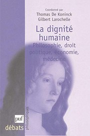 Front cover of La dignité humaine by Thomas De Koninck