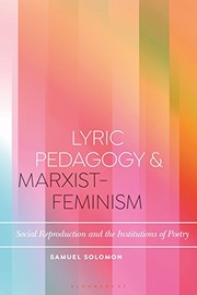 Front cover of Lyric Pedagogy and Marxist-Feminism by Samuel Solomon