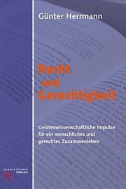 Front cover of Recht und Gerechtigkeit by Herrmann, Günter Dr.